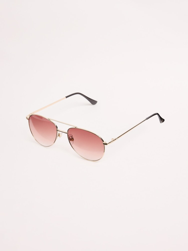 Lipsy Pink Aviator Sunglasses - Image 5 of 5