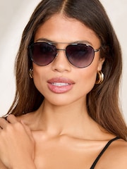 Lipsy Black Aviator Sunglasses - Image 1 of 5