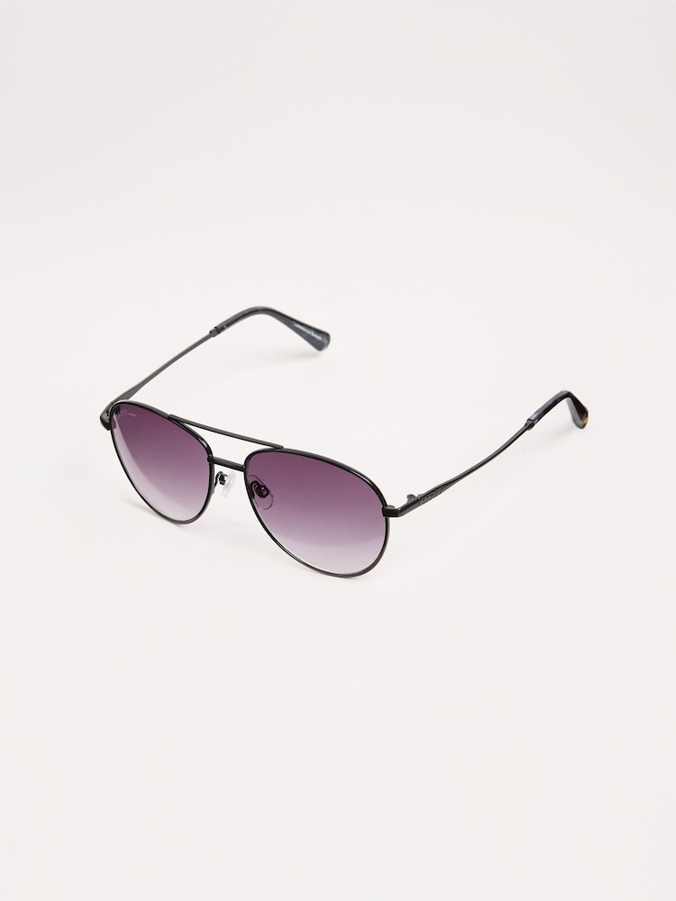 Lipsy Black Aviator Sunglasses - Image 5 of 5