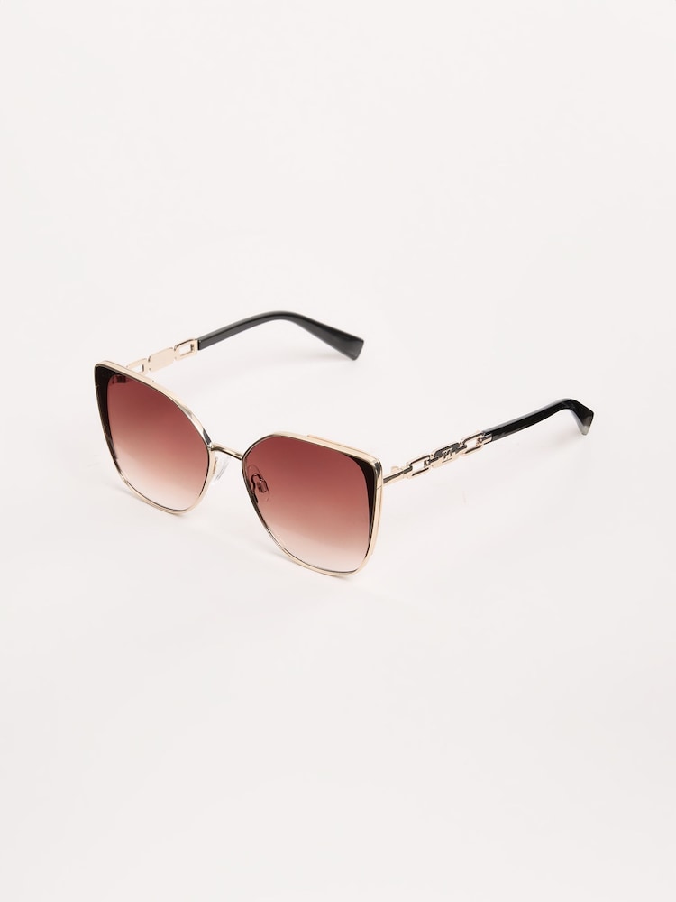 Lipsy Black Oversize Cat Eye Sunglasses - Image 5 of 5