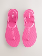 Pink Beach Plaited Toe Thong Sandals - Image 1 of 7