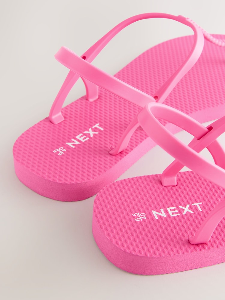 Pink Beach Plaited Toe Thong Sandals - Image 6 of 7