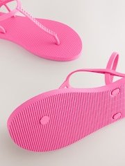 Pink Beach Plaited Toe Thong Sandals - Image 7 of 7