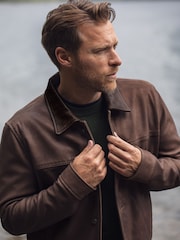 Lakeland Leather Brown Crummock Collared Jacket - Image 2 of 6