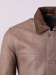Lakeland Leather Brown Crummock Collared Jacket - Image 4 of 6