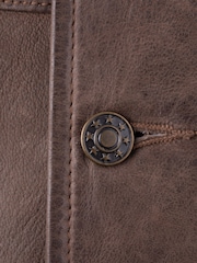 Lakeland Leather Brown Crummock Collared Jacket - Image 5 of 6