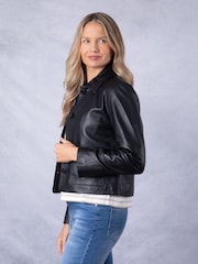 Lakeland Leather Black Kendal Collared Jacket - Image 7 of 8