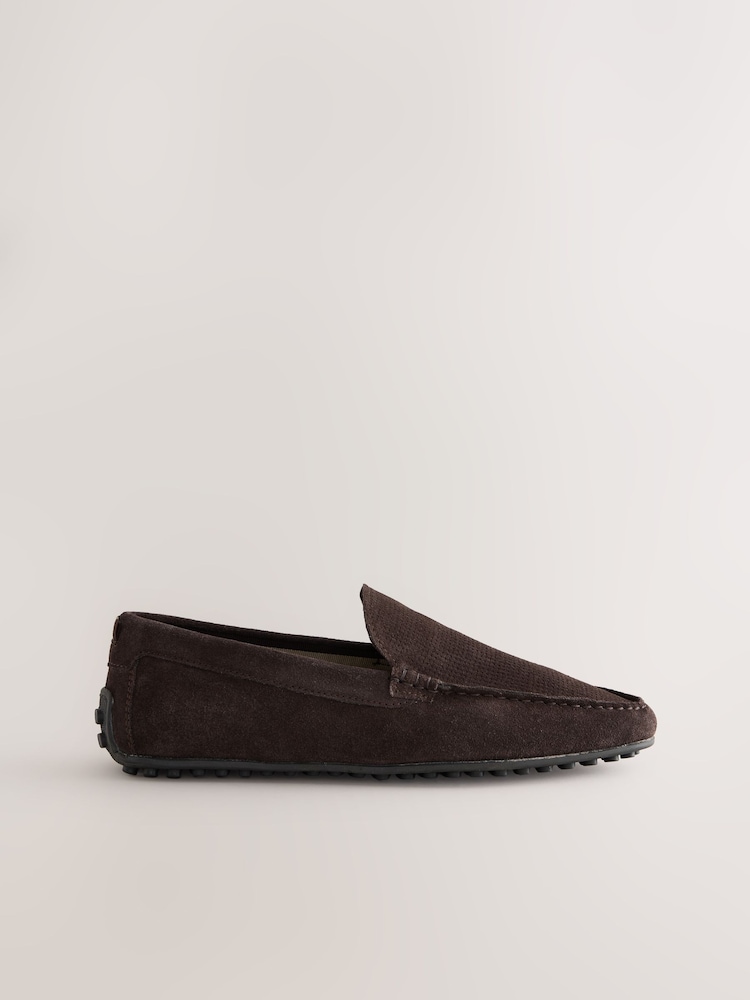 Brown Suede Driver Loafer - Image 3 of 6