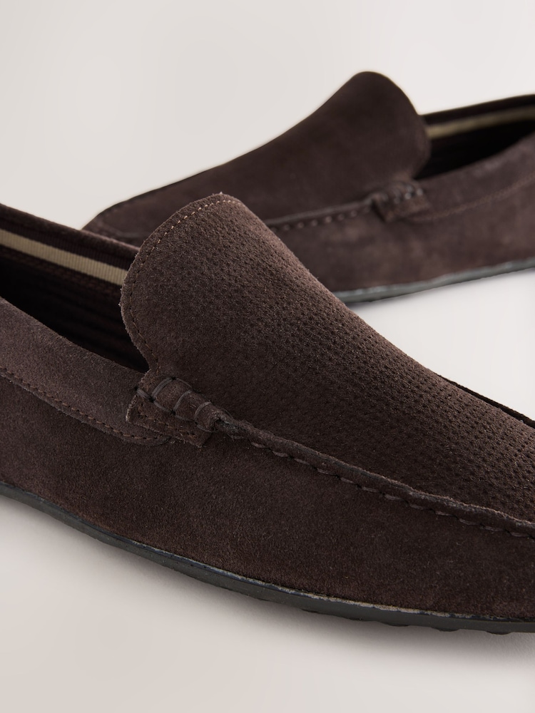 Brown Suede Driver Loafer - Image 4 of 6