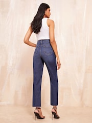 Friends Like These Dark Blue Comfort Stretch Straight Leg Jeans - Image 4 of 4
