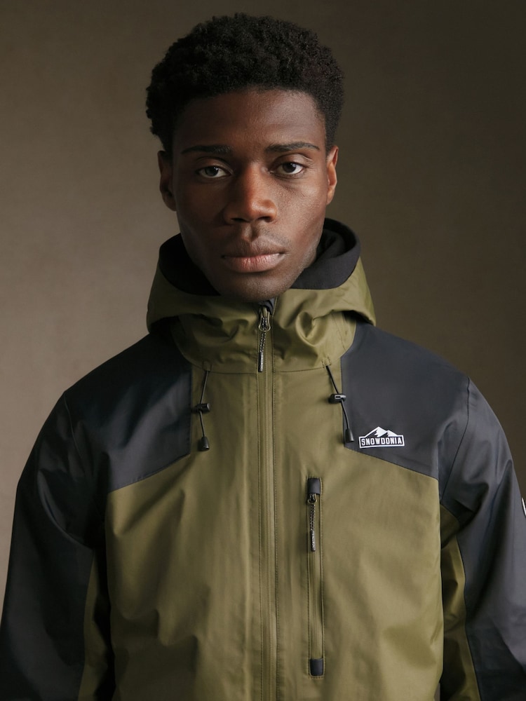 Snowdonia Green Waterproof Colour Block Jacket - Image 1 of 7