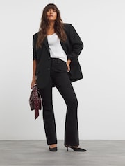Simply Be Black 24/7 Flare Jeans - Image 1 of 4