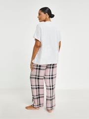 Simply Be Pink Scotty Dog Flannel Pant Pyjamas Set - Image 2 of 4