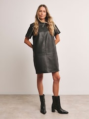 Anthology by JD Williams Black Leather Shift Dress - Image 1 of 4