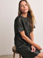 Anthology by JD Williams Black Leather Shift Dress - Image 4 of 4