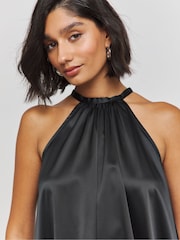Simply Be Black Satin Halterneck Top - Image 4 of 4