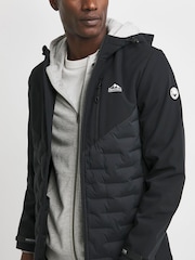 Snowdonia Black Soft Shell Hybrid Jacket - Image 1 of 3