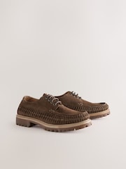 rjava - Edit Weave Chunky Boat Shoes - Slika 1 iz 5