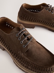 rjava - Edit Weave Chunky Boat Shoes - Slika 3 iz 5