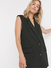 JD Williams Black Oversized Waistcoat - Image 1 of 4