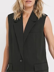 JD Williams Black Oversized Waistcoat - Image 3 of 4