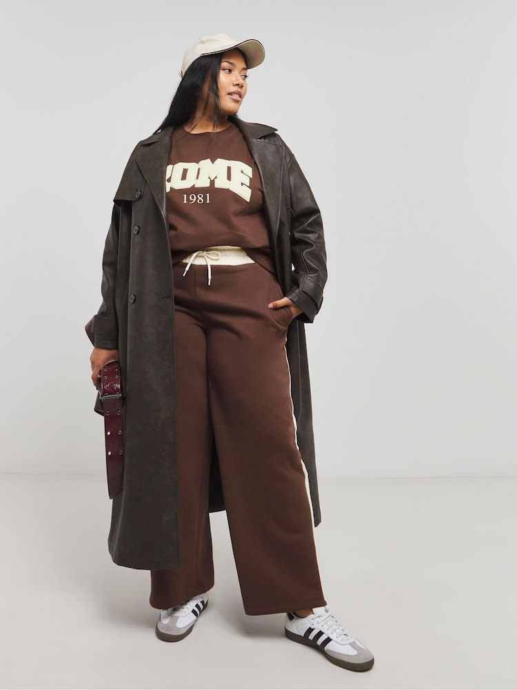 Simply Be Brown Rome Boucle Sweatshirt - Image 4 of 4