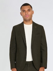 Harry Brown Bottle Green Henry Tweed Blazer - Image 1 of 7
