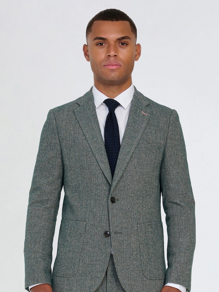 Harry Brown Green Henry Tweed Blazer - Image 1 of 8