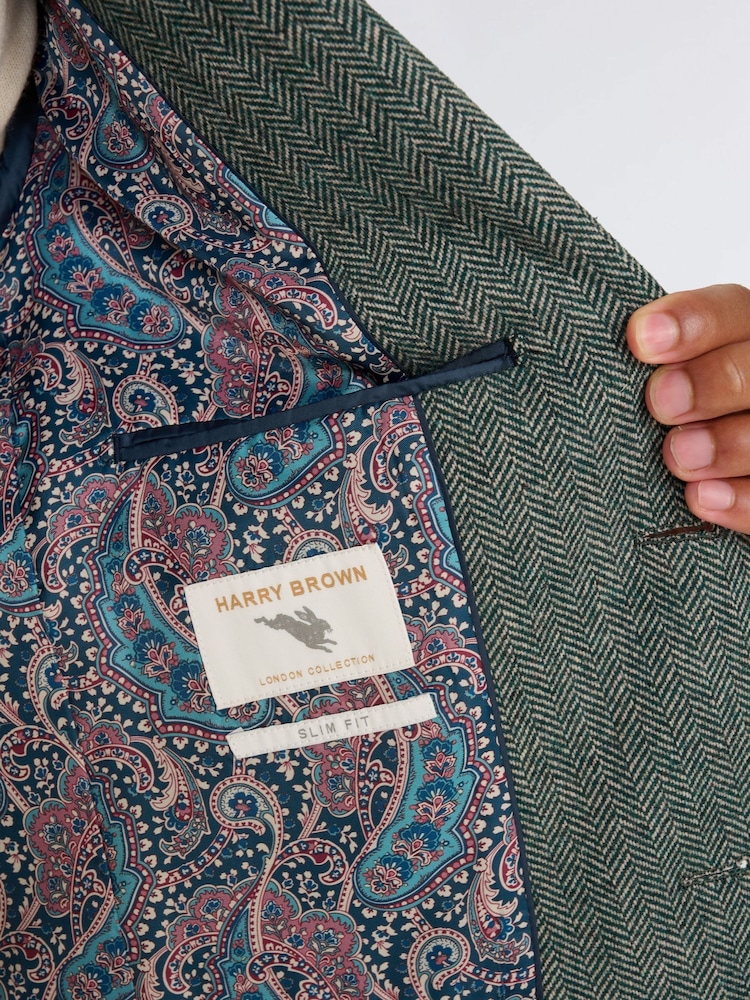 Groen - Harry Brown Henry tweedblazer - Image 4 of 8