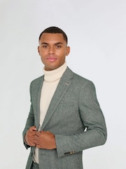 Harry Brown Green Henry Tweed Blazer - Image 8 of 8