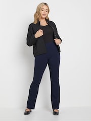 M&Co Blue Bootcut Bengaline Trousers - Image 2 of 5