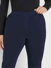 M&Co Blue Bootcut Bengaline Trousers - Image 4 of 5