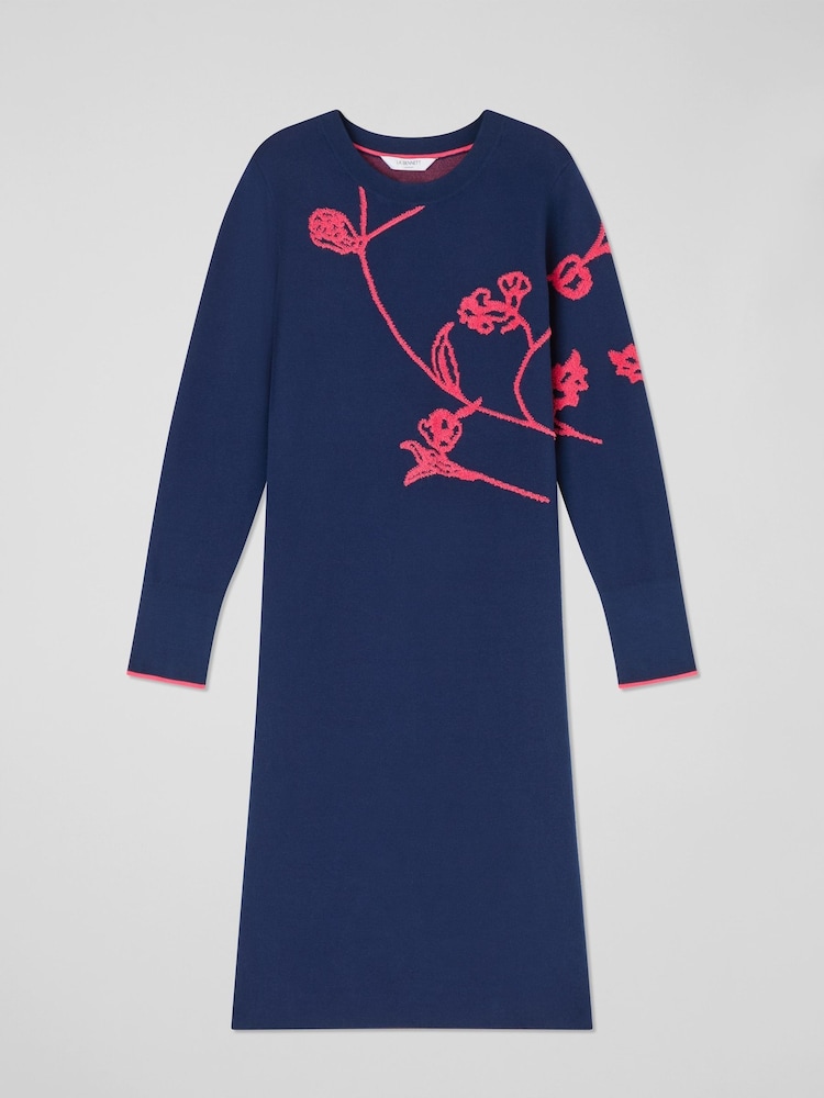 LK Bennett – Henry – Strickleid, Marineblau - Bild 4 von 4