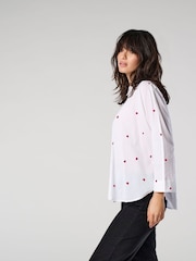 ONLY Embroidered Heart 100% Cotton White Shirt - Image 2 of 9
