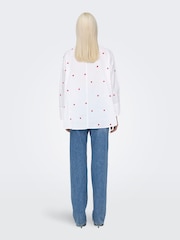 ONLY Embroidered Heart 100% Cotton White Shirt - Image 4 of 9