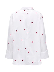 ONLY Embroidered Heart 100% Cotton White Shirt - Image 9 of 9