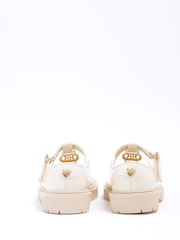 River Island Cream Girls Patent Mary Jane Shoes - Image 3 of 5