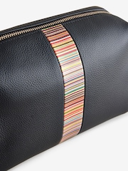PS Paul Smith Signature Stripe Leather Black Washbag - Imagen 6 de 9
