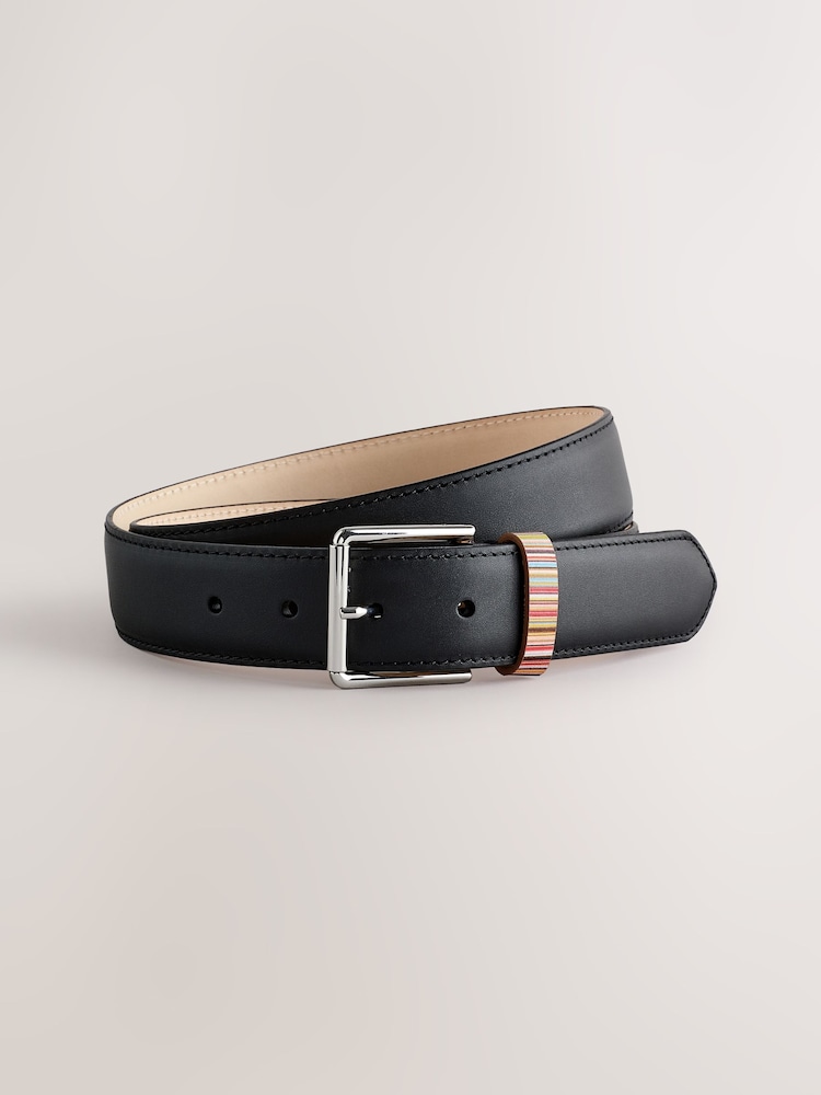 PS Paul Smith Signature Stripe Leather Belt - Image 1 of 5 PS Paul Smith Signature Stripe Leather Belt - Image 1 of 5