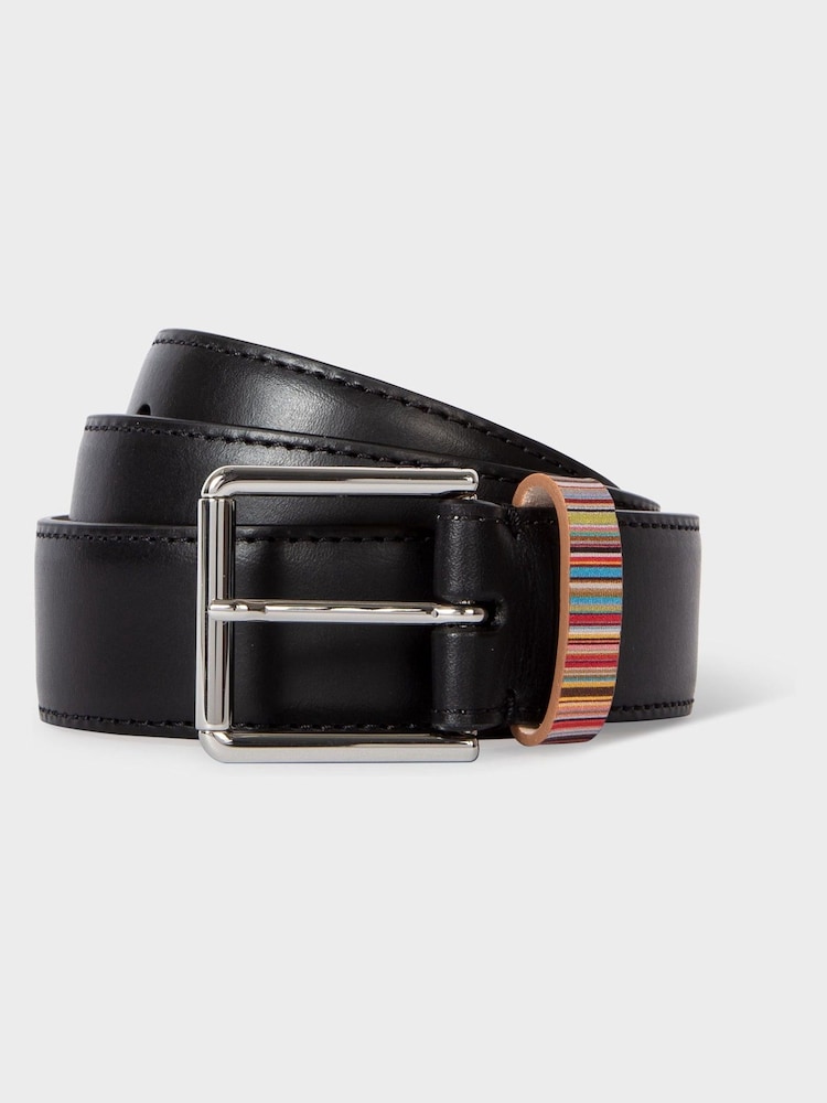 PS Paul Smith Signature Stripe Leather Belt - Image 2 of 5