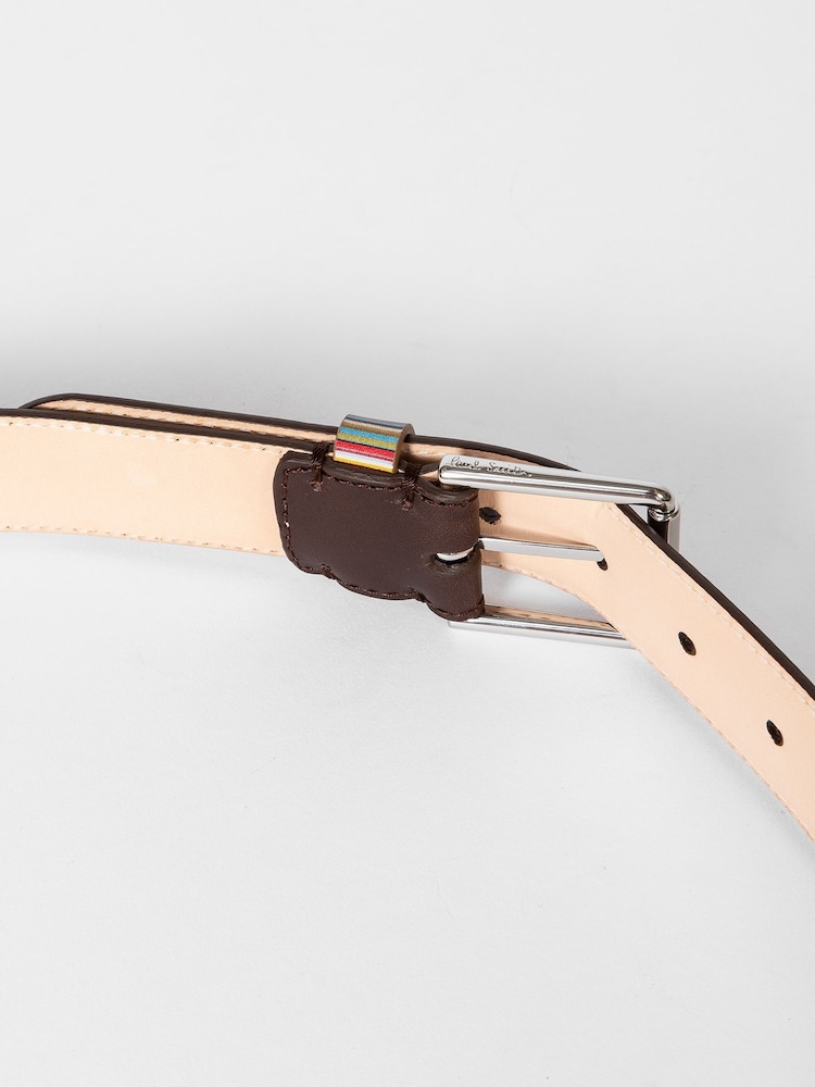 PS Paul Smith Signature Stripe Leather Belt - Image 6 of 6