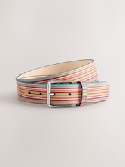 PS Paul Smith Multi Leather Embroidered Belt - Image 1 of 3