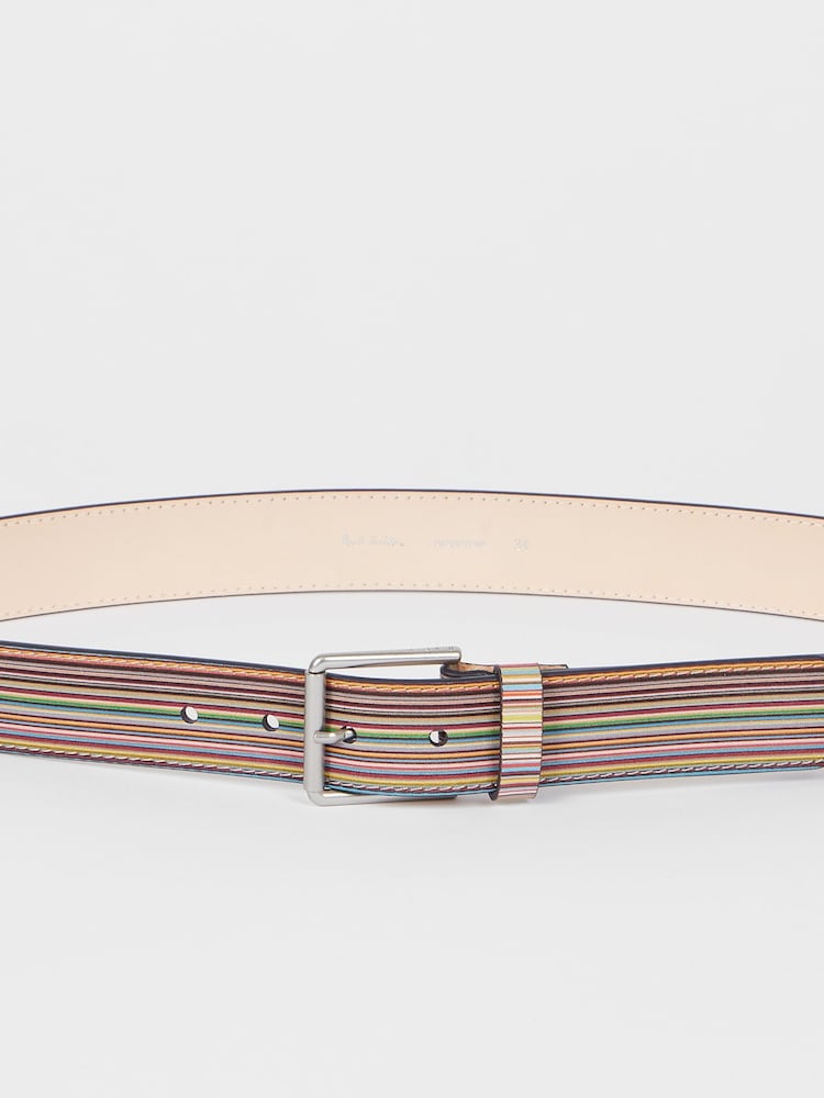 PS Paul Smith Multi Leather Embroidered Belt - Image 2 of 3