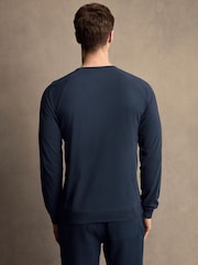 PS Paul Smith Navy Lounge Long Sleeve 100% Cotton Top - Image 2 of 5