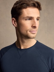 PS Paul Smith Navy Lounge Long Sleeve 100% Cotton Top - Image 4 of 5