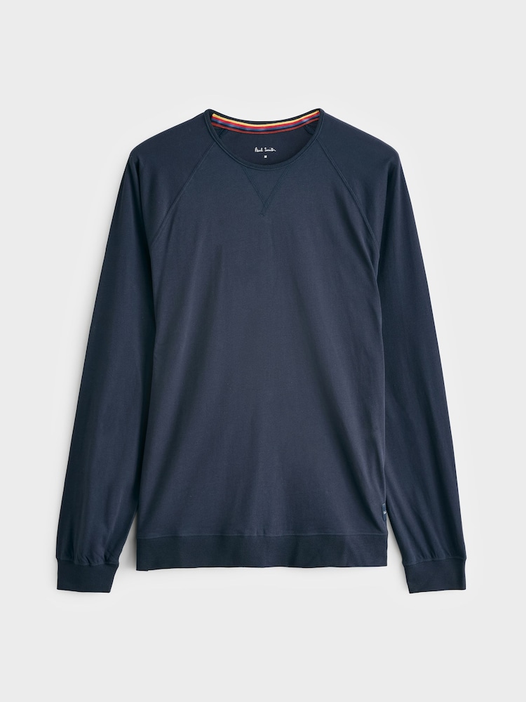 PS Paul Smith Navy Lounge Long Sleeve 100% Cotton Top - Image 5 of 5 PS Paul Smith Navy Lounge Long Sleeve 100% Cotton Top - Image 5 of 5