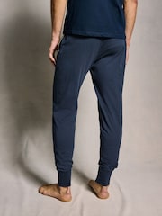 PS Paul Smith Navy Logo Lounge 100% Cotton Jersey Joggers - Image 3 of 5