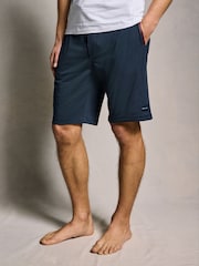 PS Paul Smith Navy Logo Lounge 100% Cotton Jersey Shorts - Image 1 of 6