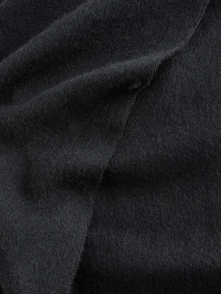 Negro - PS Paul Smith Wool Zebra Print Logo Stripe Scarf - Imagen 2 de 7