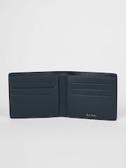 PS Paul Smith Navy Zebra Print Logo Leather Bifold Wallet - Image 3 of 3